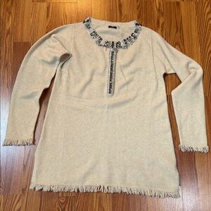 Magaschoni Cashmere embellished tunic sweater